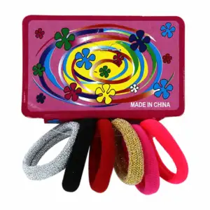 Paquete con 6 mini donas de colores para el cabello / cr131 / R706