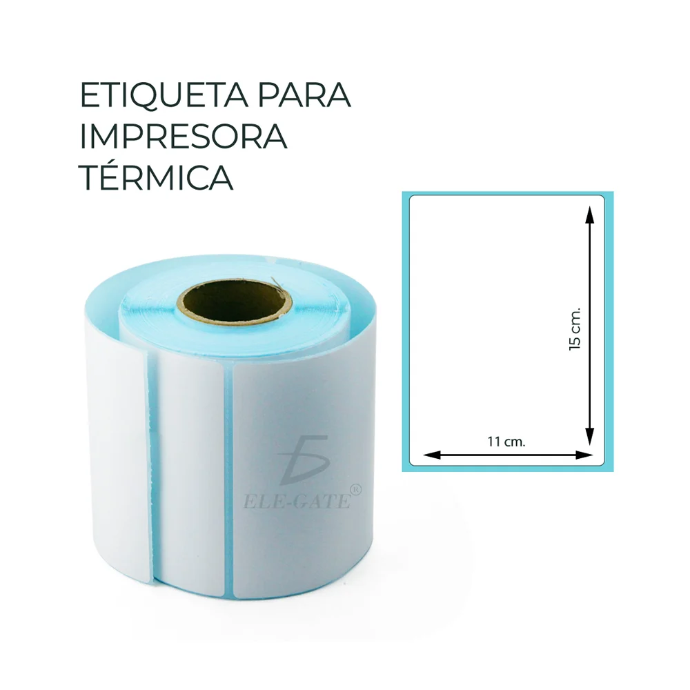 1pza Rollo con 350 etiquetas térmicas ele-gate 150x100mm / pt.14