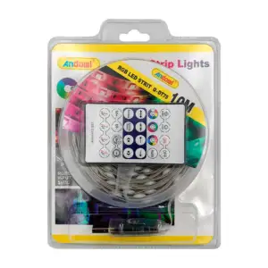 Tira led rgb de 10m con conexión usb + control / q-dt75 / led strip l…