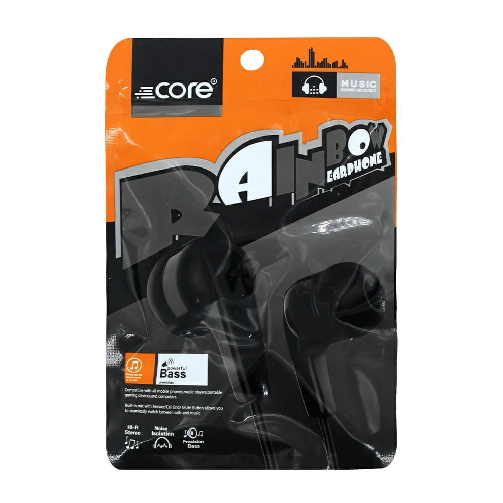 Audífonos alámbricos core tipo earphone con sonido powerful bass, var…