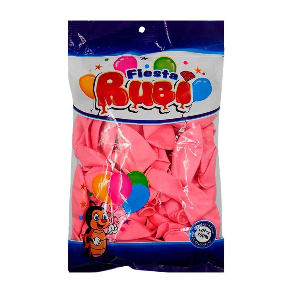 Paquete con 50 globos de latex fiesta rubí color rosa bebé, 12in / ro…