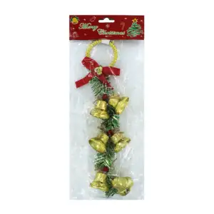 1pza Adorno colgante navideño con diseño de campanas y escarcha, vari…