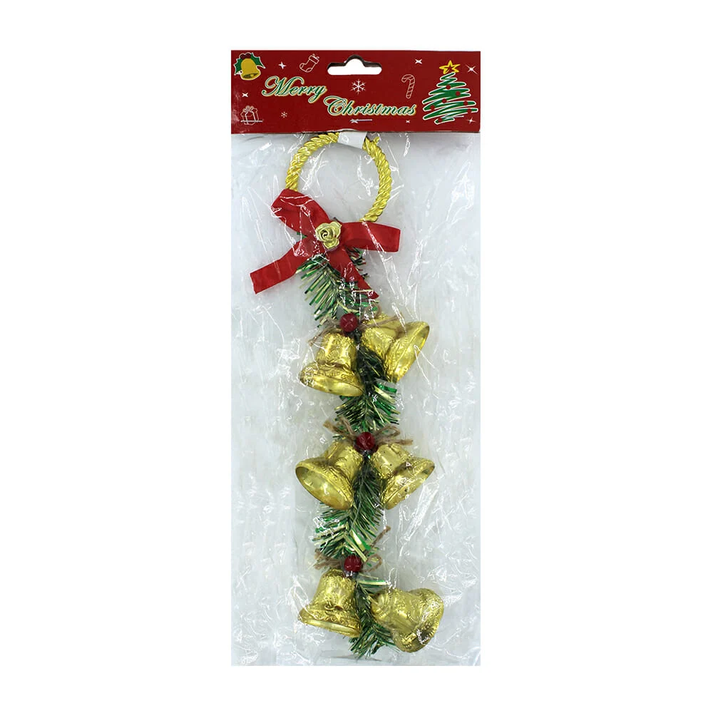 1pza Adorno colgante navideño con diseño de campanas y escarcha, vari…