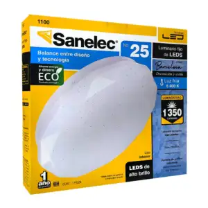 Plafón led redondo línea barcelona de luz fría con luminosidad de 1,3…