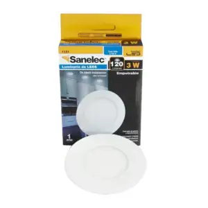 Plafón led redondo empotrable de luz fría con luminosidad de 120 lúme…
