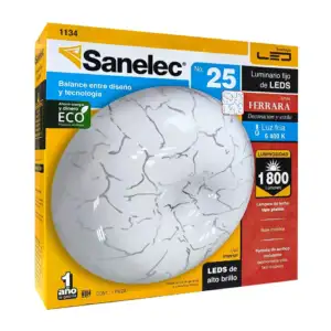 Plafón led redondo sanelec línea ferrara de luz fría con luminosidad …
