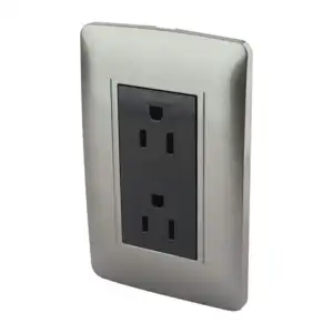 Placa línea toscana grapghite con doble contacto / 4505