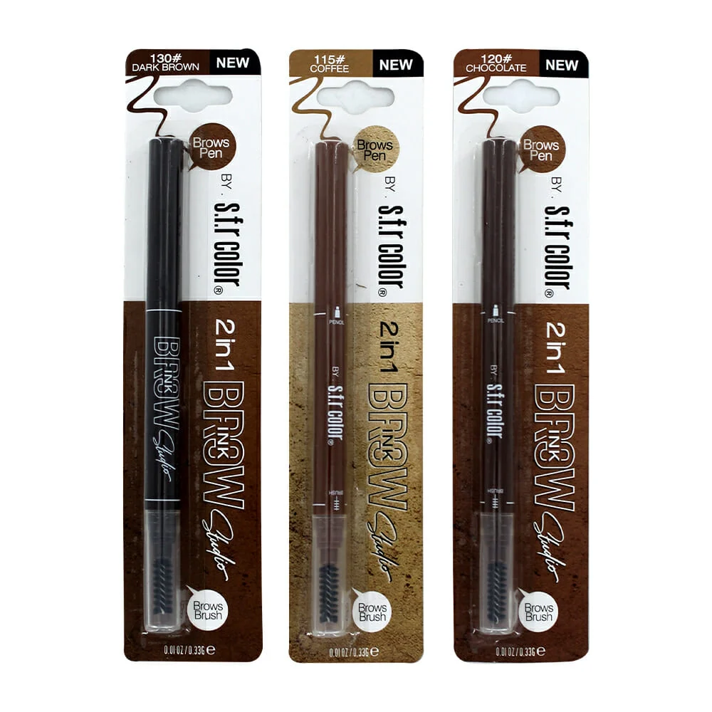 1pza Lápiz con cepillo s.f.r color para las cejas, variedad de tonos …