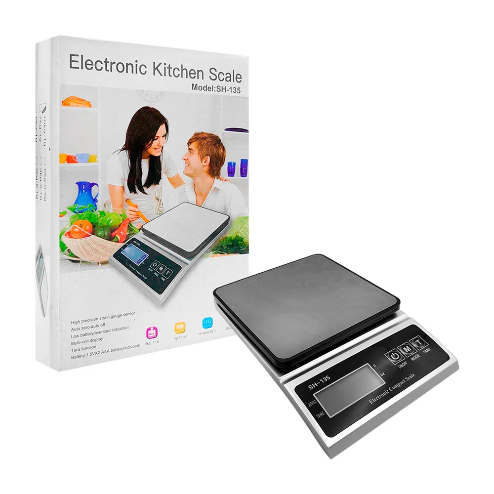 Báscula gramera pequeña con pantalla digital, 5kilos máximo
