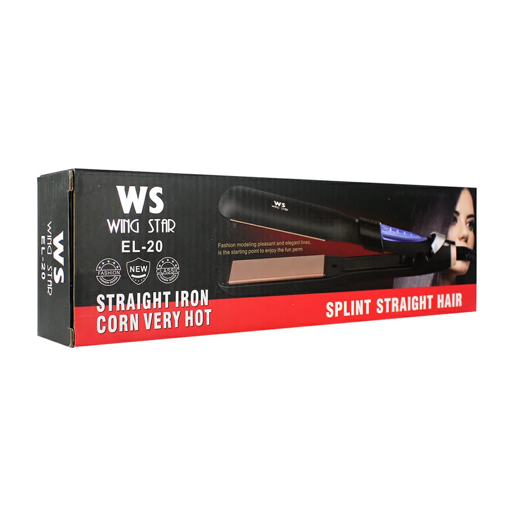Plancha alaciadora sonar o wing star con luz led y seguro de mano par…