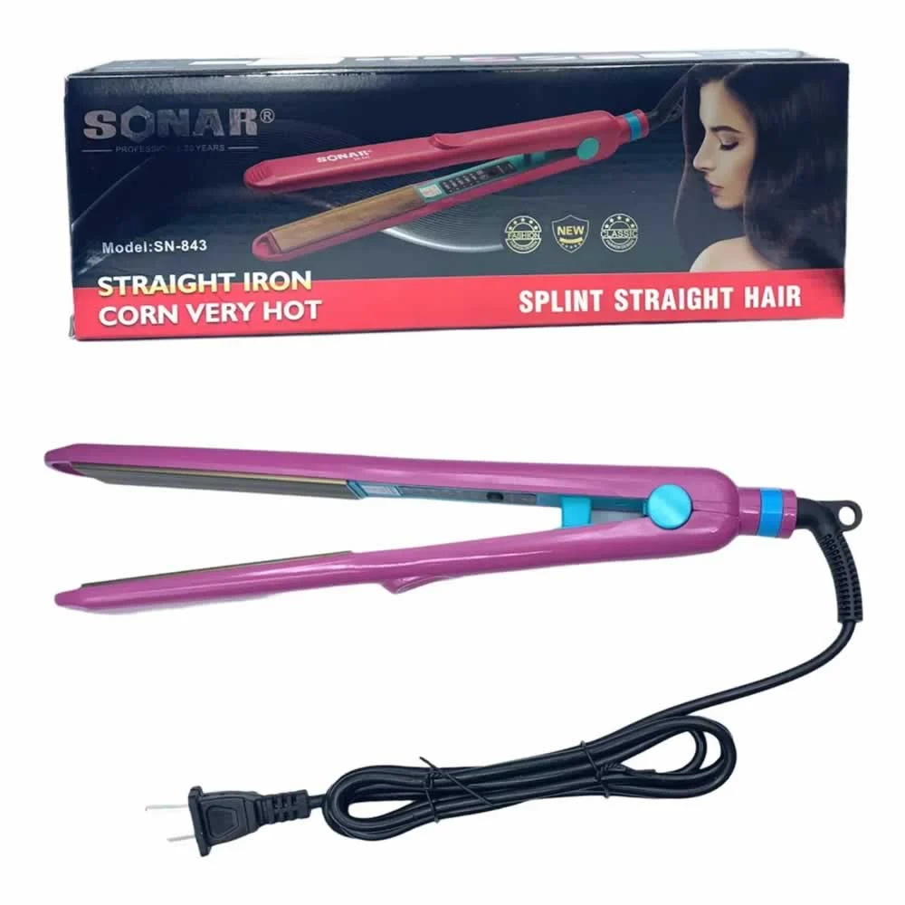 Plancha sonar alaciadora de cabello, con 5 niveles de temperatura, va…