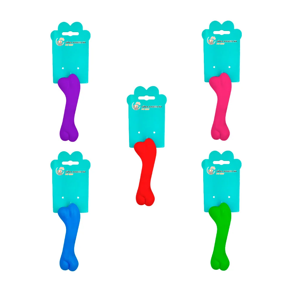 Mordedera de plástico con forma de hueso, 12cm, colores surtidos / sp…