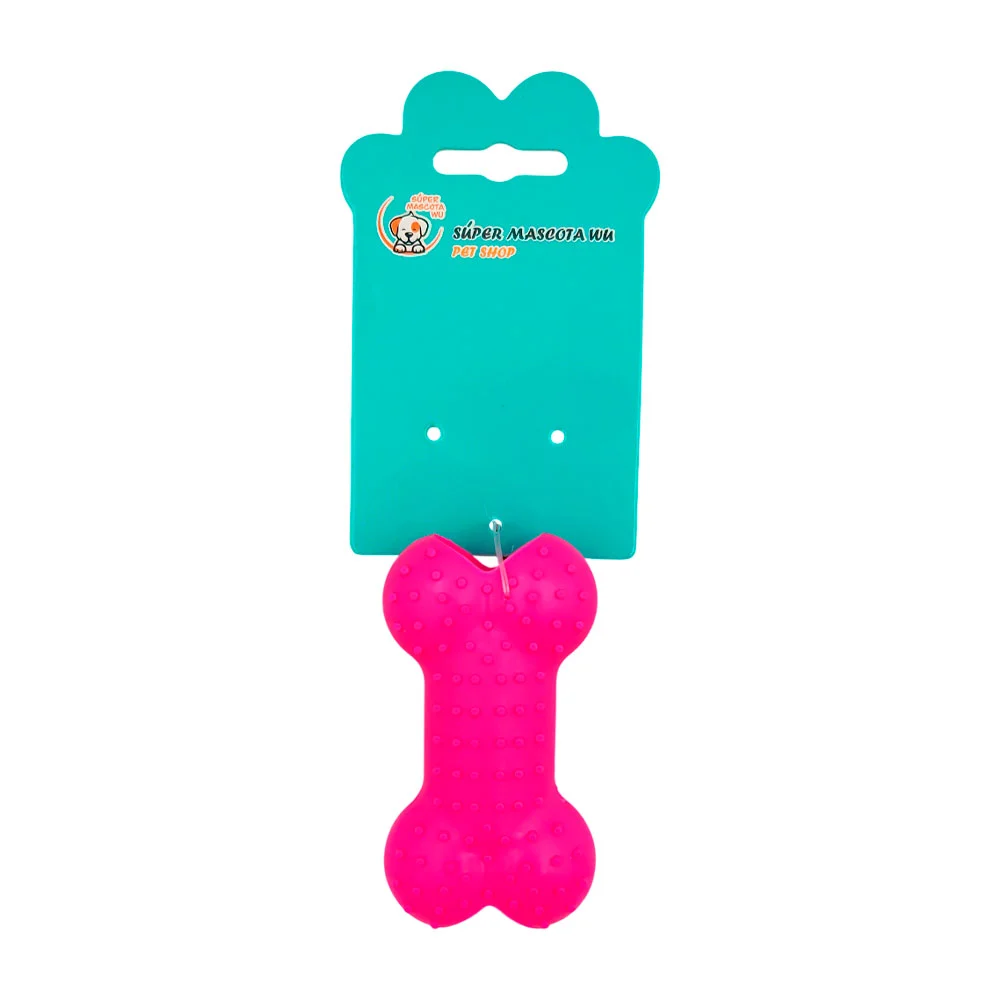 Mordedera chica con forma de hueso con texturas, colores surtidos / s…