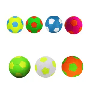 Mini balón futbol #2 con relieve y detalles fluorescentes, variedad d…