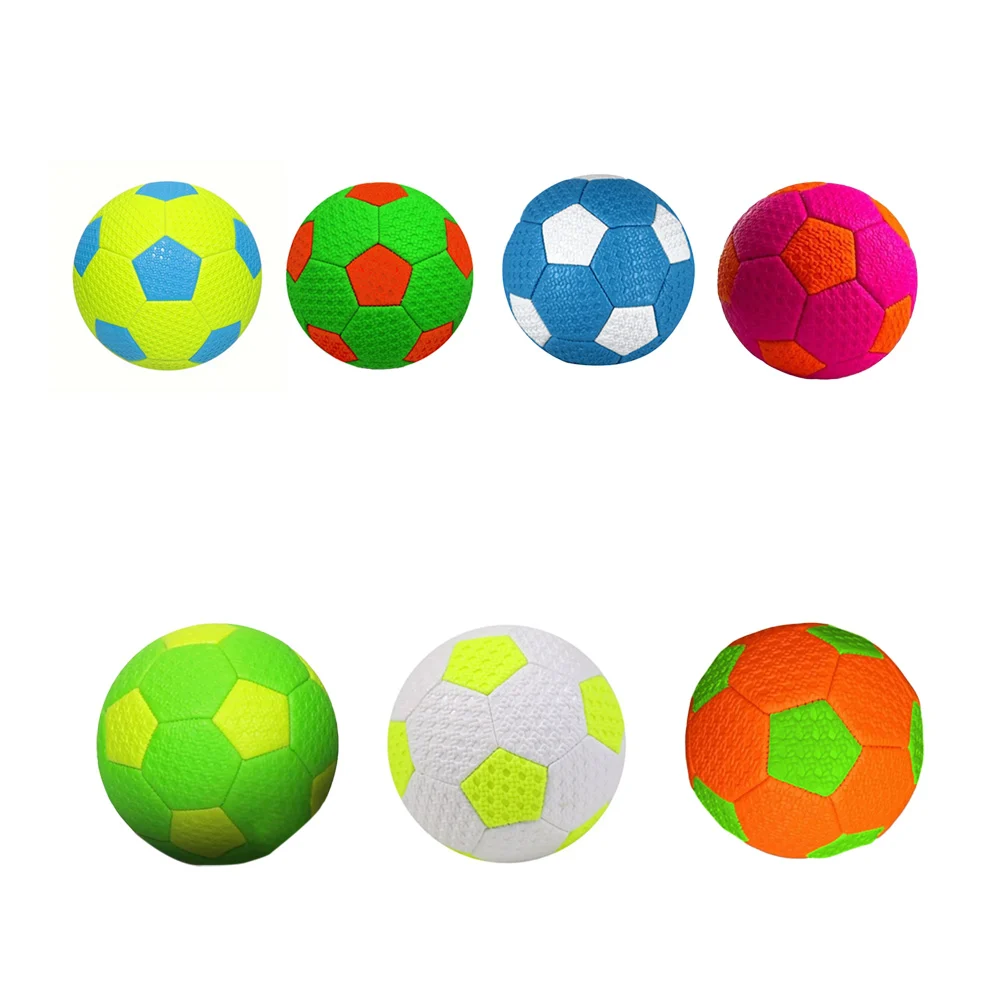 Mini balón futbol #2 con relieve y detalles fluorescentes, variedad d…