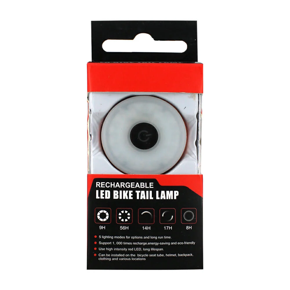Mini lámpara led trasera redonda luz led roja con modos intercambiabl…