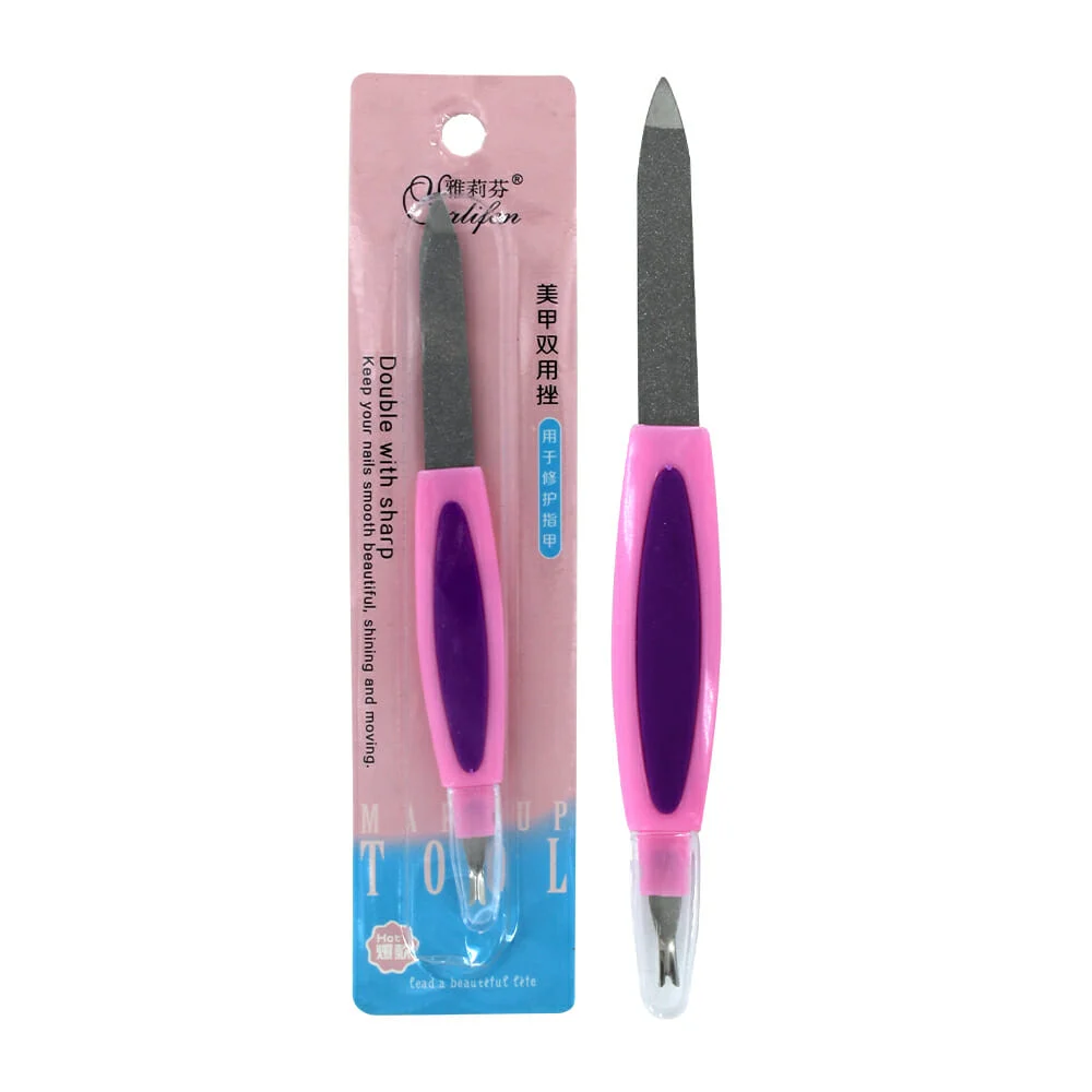 1pza Lima multiusos con removedor de cutícula, variedad de colores / …