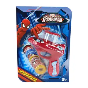 Pistola lanza discos 8 pzas con diseño de spider-man t360693