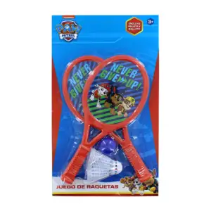 Set de raquetas 26cm con diseño de paw patrol + pelota y gatillo t372…