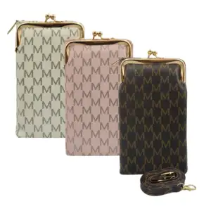 Bolsa cartera con 2 compartimentos, monograma de letra M y correa / t…