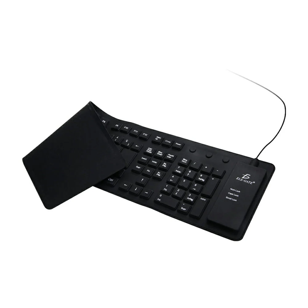 Teclado Alambrico Flexible Usb Pc Laptop Contra Agua CON NUMERICO