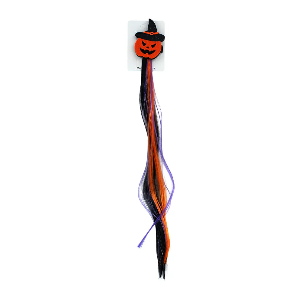 1pza Mechones / extensión de colores con decoración de halloween, var…