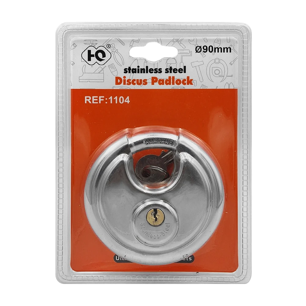 Candado de disco 90mm de acero para cortina + juego de llaves / tl357…