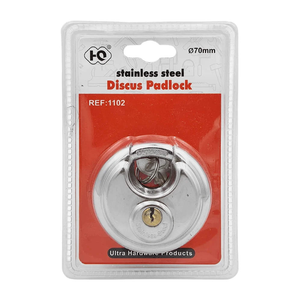 Candado de disco 70mm de acero para cortina + juego de llaves / tl357…