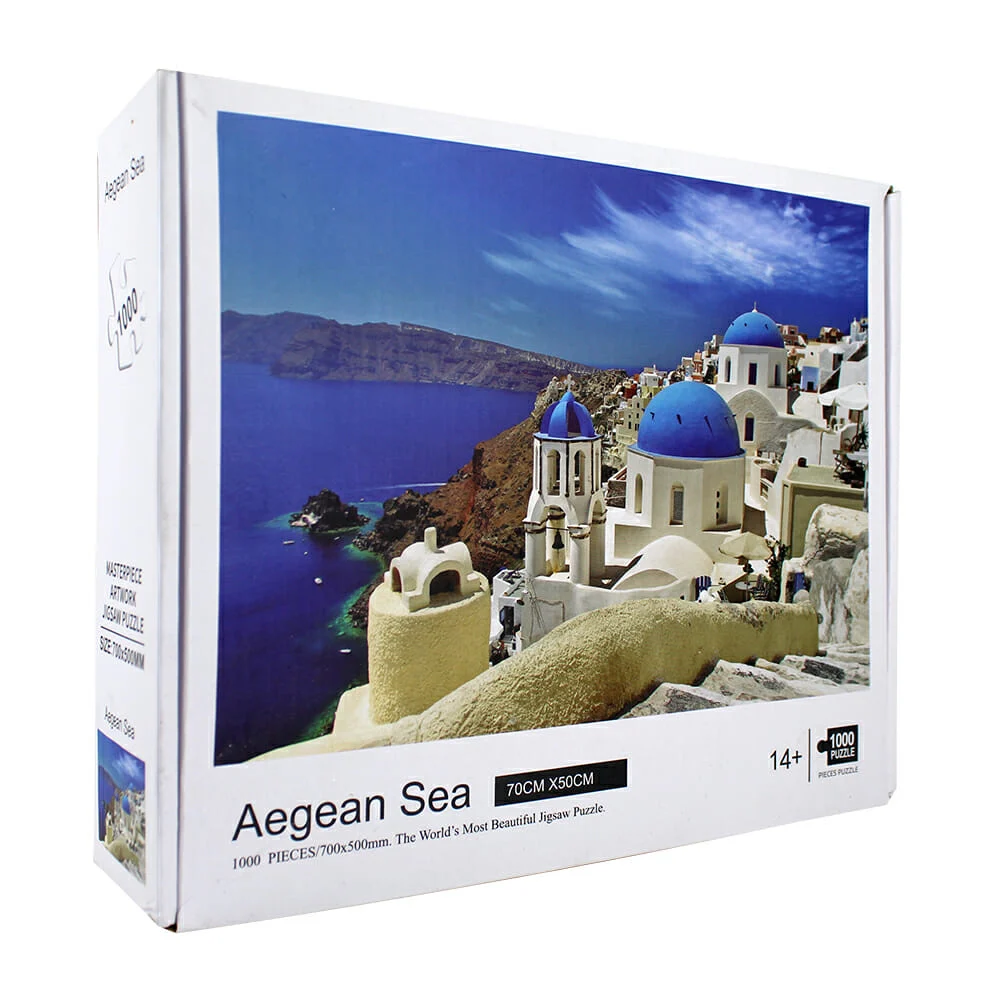 Rompecabezas de 1000 piezas con diseño de paisaje santorini grecia / …