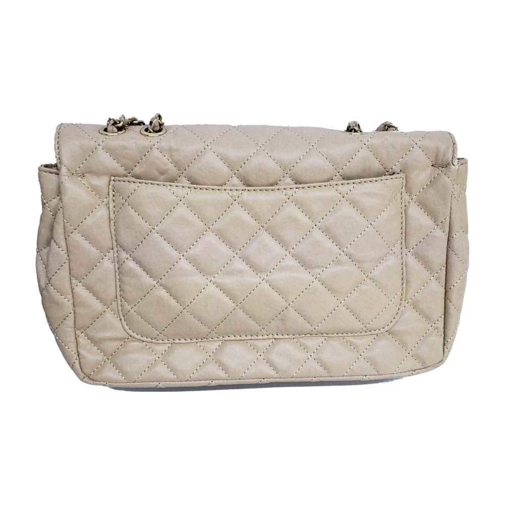 Bolsa para dama, con efecto de costura, broche dorado, asa de cadena …