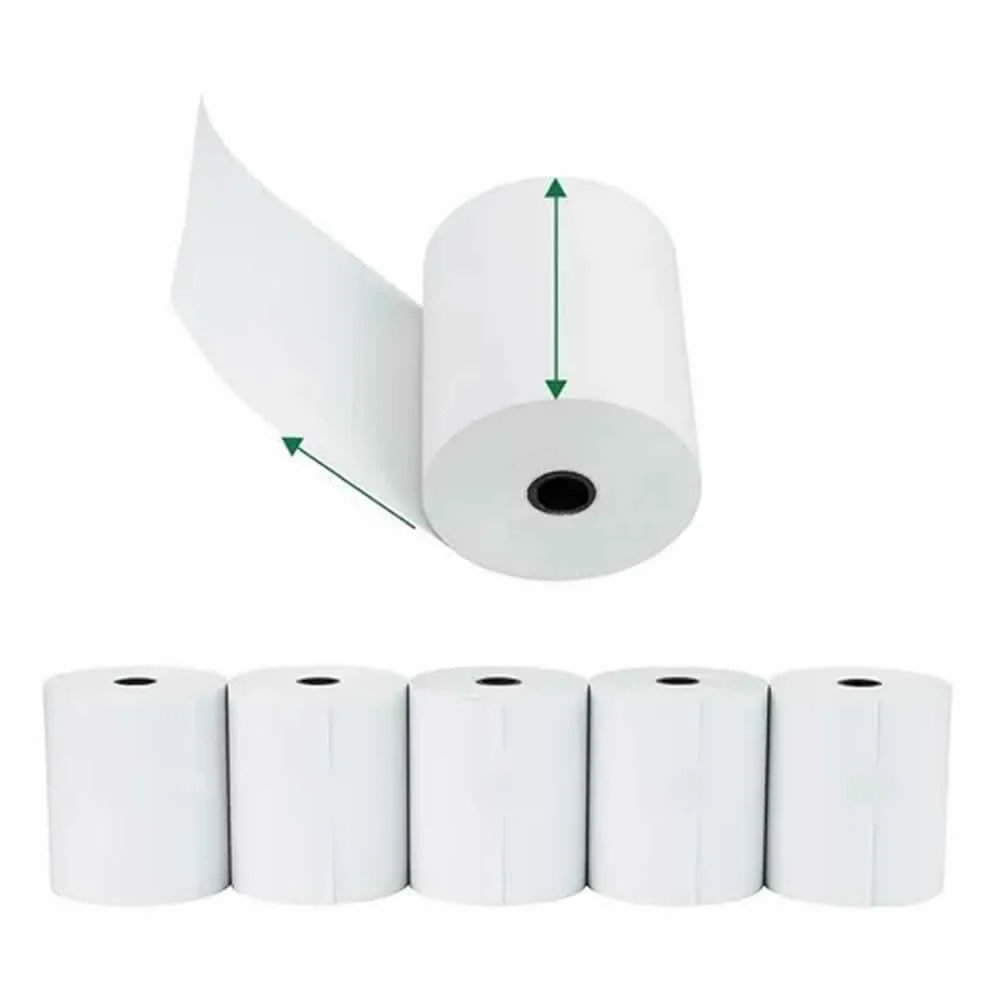 Paquete con 5 rollos de papel térmico para impresora 5.5x4cm / 611 / aa-1093-8