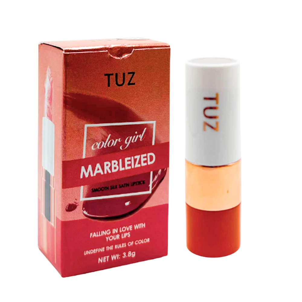 Labial retráctil con acabado satín y diseño marmoleado, 3.8g, varieda…