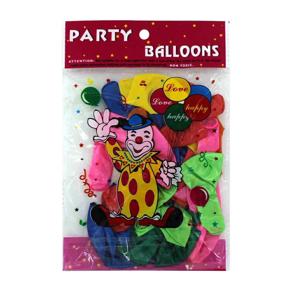 Bolsa con 24 pzs de globos para fiesta, variedad de colores / ty35477…