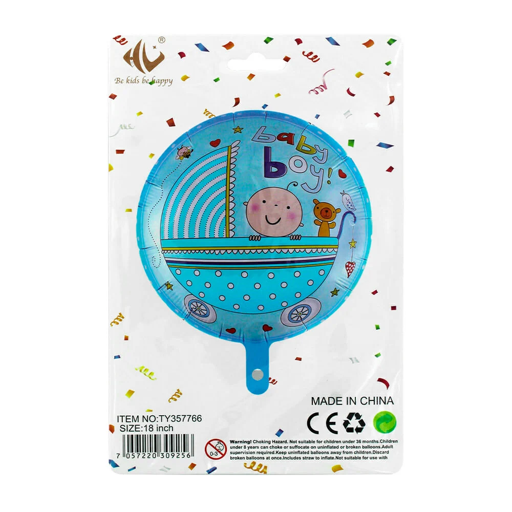 1pza Globo redondo con diseño para niña y niño, 18 pulgadas / ty357766
