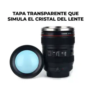 Termo en forma de lente fotográfico vas.26