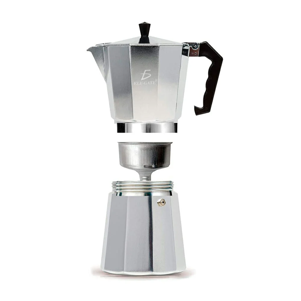 Cafetera italiana manual plateada italiana 500ml