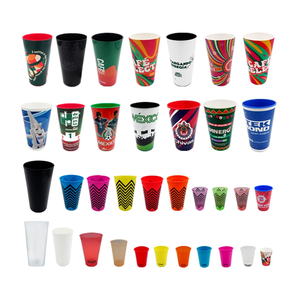 1pz vaso de plástico con diferentes capacidades y estampados / vaso.v…