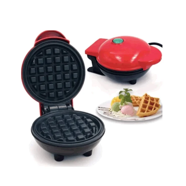 Mini wafflera maker eléctrica redonda portátil, variedad de colores /…