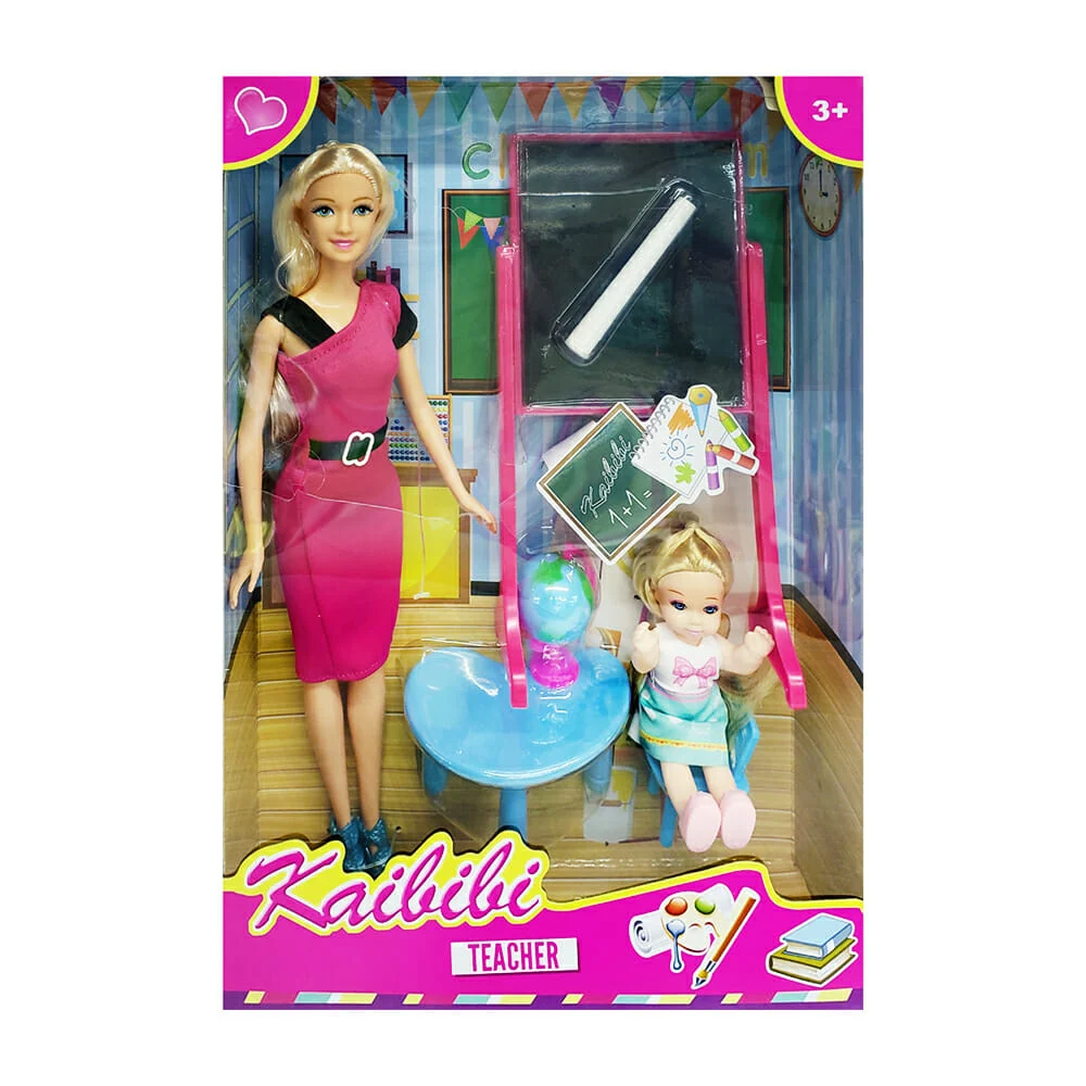 Muñeca kaibibi profesora de juguete con accesorios y mini muñeca, var…