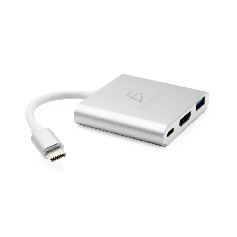 Adaptador / hub de 3 entradas, tipo c, usb 2.0 y hdmi, salida tipo c …
