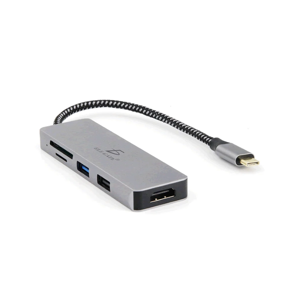 Hub adaptador hdmi 4k, con puerto usb 3.0, micro sd, sd, tipo c a tip…