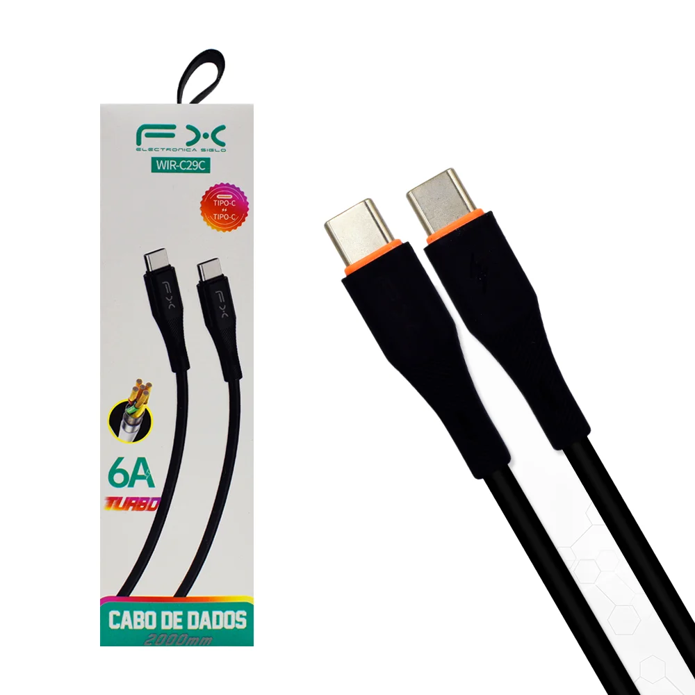 Cable de datos y carga fx tipo c -tipo c, 6a turbo, 2000mm / cabo de …