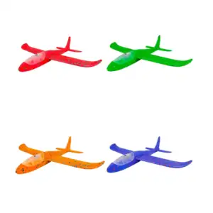 Avión grande de unicel armable con iluminación led, cabina transparen…