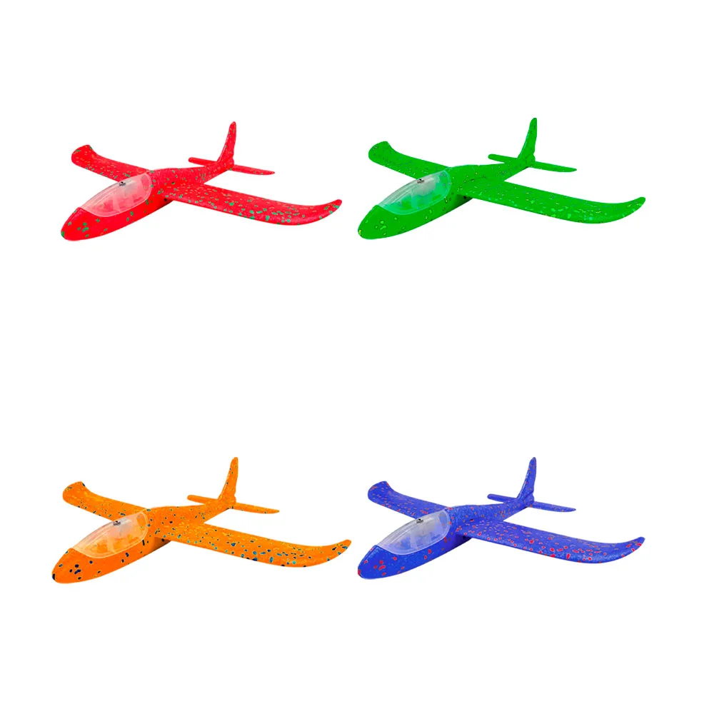 Avión grande de unicel armable con iluminación led, cabina transparen…
