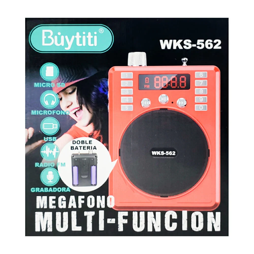 Megafono mini bocina bluetooth buytiti recargable con ranurado para u…