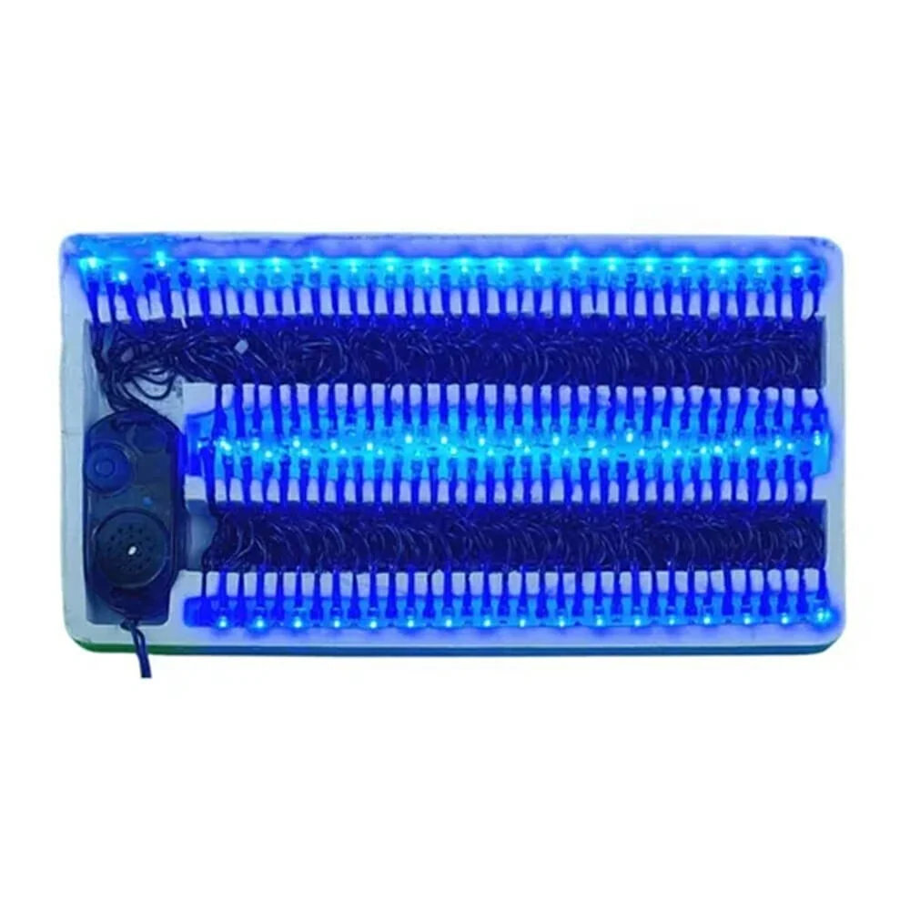 Serie musical de cable azul con 140 focos led de luz azul / ws-1562-a
