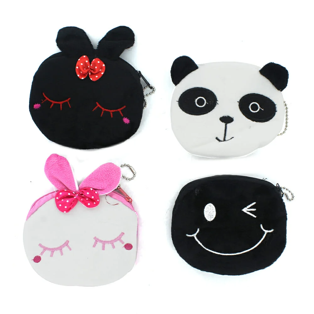 Monedero afelpado o de peluchito con diseño de animalitos, variedad d…