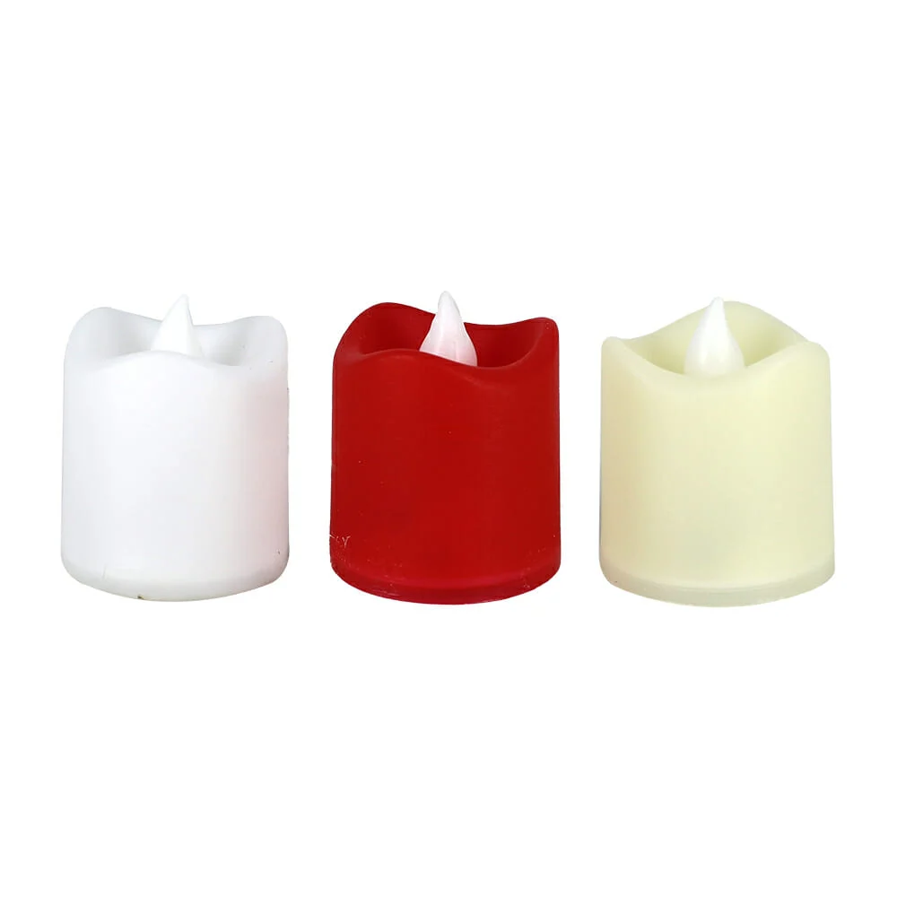 Vela led chica con luz cálida o blanca 4.5cm, variedad de colores / x-612-3 / af0204