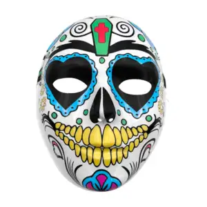 1pza máscara de plástico con elástico y estampado de catrina, varieda…