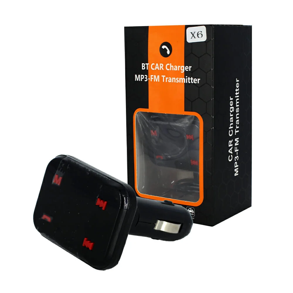Transmisor bluetooth fm con 2 puertos usb y control de música / x6 / …